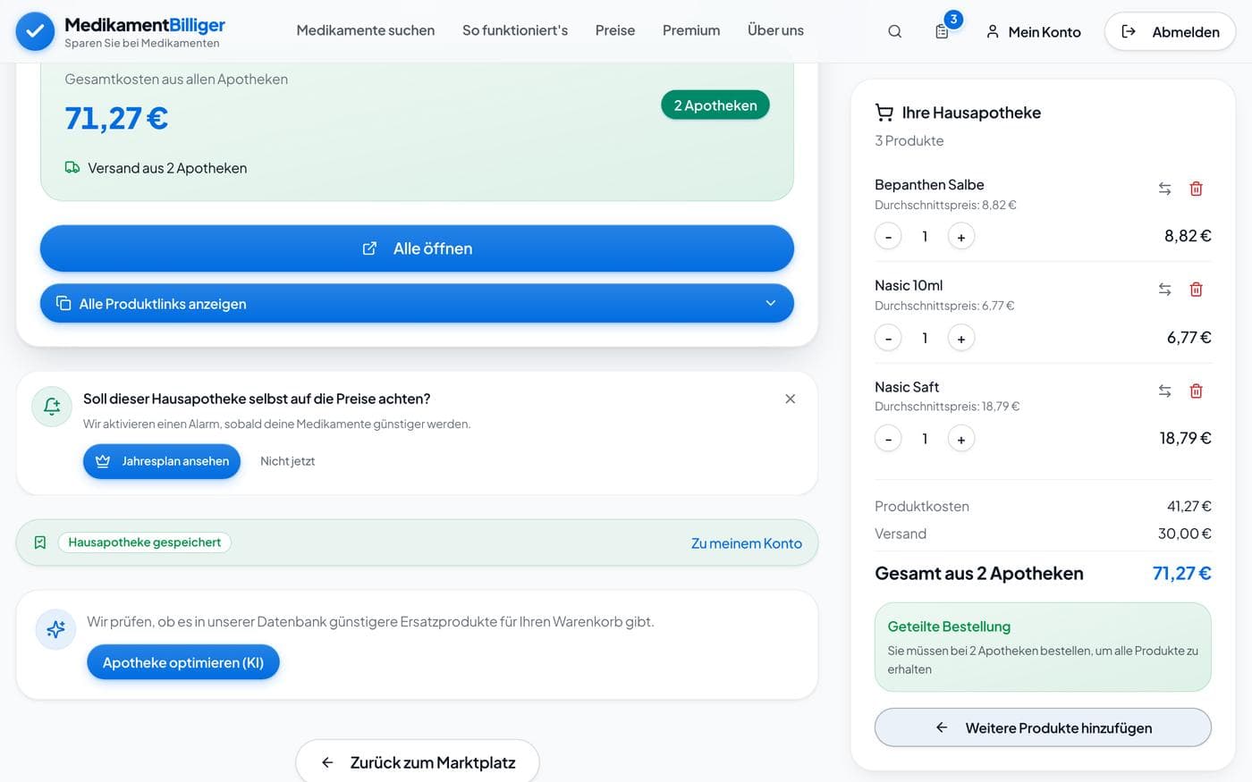 Optimieren Sie Ihren Korb mit KI